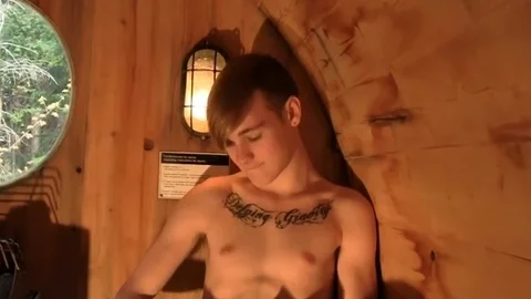 JizzAddiction.com - American Skyler masturbation in the sauna